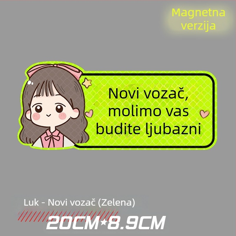 Zadnja reflektirajuća naljepnica za auto, magnetska montaža, uzorak ogrebotine, za stražnji dio vozila