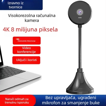 S60A Laptop/Desktop kamera s ugrađenim mikrofonom — 4K (3840x2160), 60FPS, USB 2.0, automatsko fokusiranje