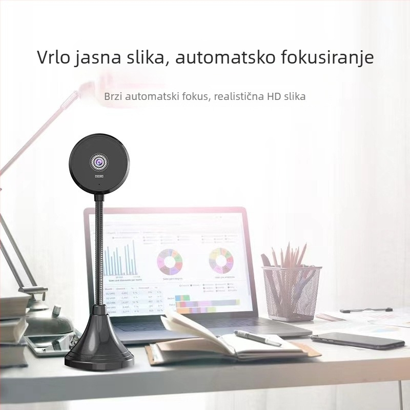 S60A Laptop/Desktop kamera s ugrađenim mikrofonom — 4K (3840x2160), 60FPS, USB 2.0, automatsko fokusiranje