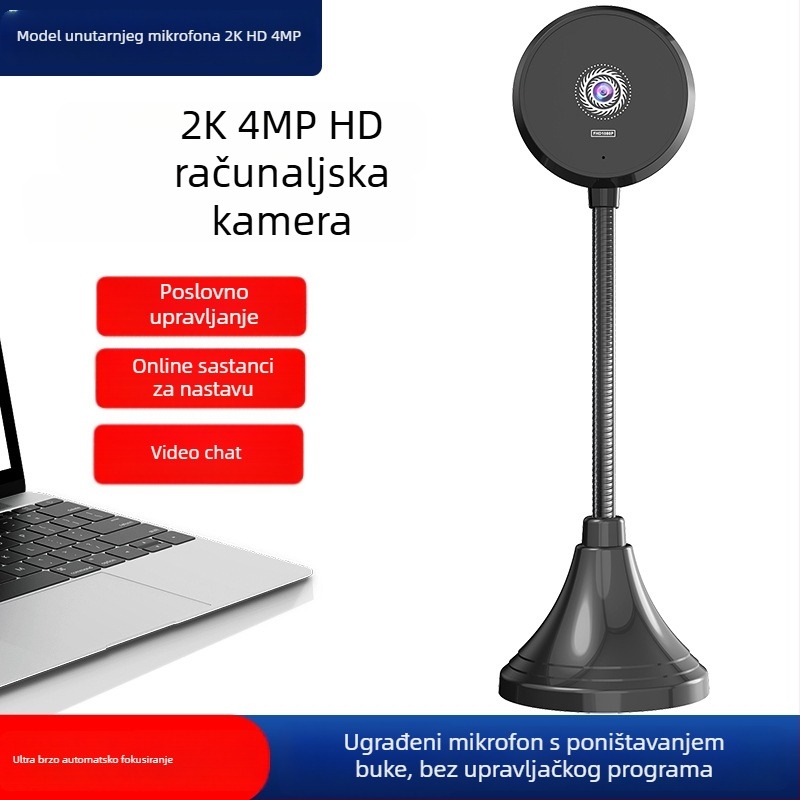 S60A Laptop/Desktop kamera s ugrađenim mikrofonom — 4K (3840x2160), 60FPS, USB 2.0, automatsko fokusiranje