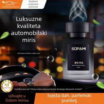 Automobilski aromaterapijski ukras za parfem, Liuli materijal, citrusni miris, zapremina 120 ml, trajanje isparavanja >90 dana, rok trajanja 3 godine