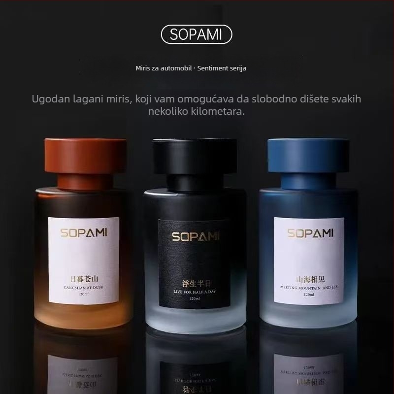 Automobilski aromaterapijski ukras za parfem, Liuli materijal, citrusni miris, zapremina 120 ml, trajanje isparavanja >90 dana, rok trajanja 3 godine