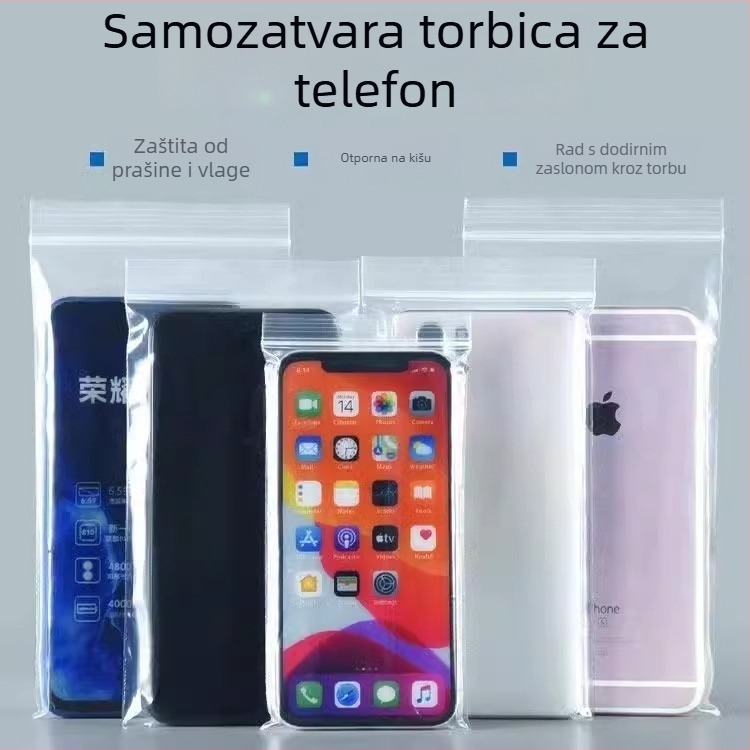 Samozatvarajuća prozirna PE vrećica za pakiranje dodatne opreme za mobitele (Materijal: PE; Marka: First Benefit; Namjena: pakiranje dodatne opreme za mobitele)