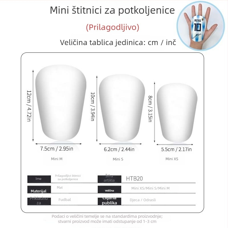 Dječji mini štitnici za potkoljenice za nogomet s debelim umetkom, PU materijal, prilagodljivo