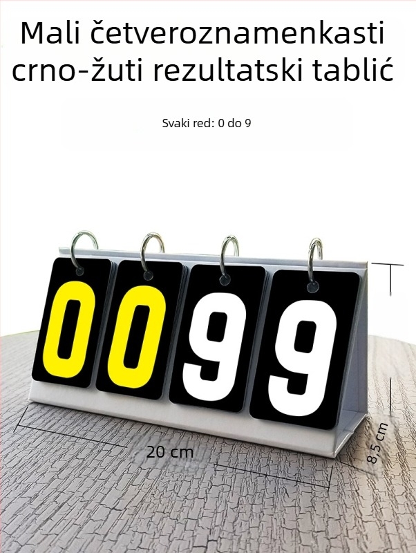 Tablica rezultata - PVC materijal; prilagodljivo; pogodno za stolni tenis i bilijar; Jade valley marka