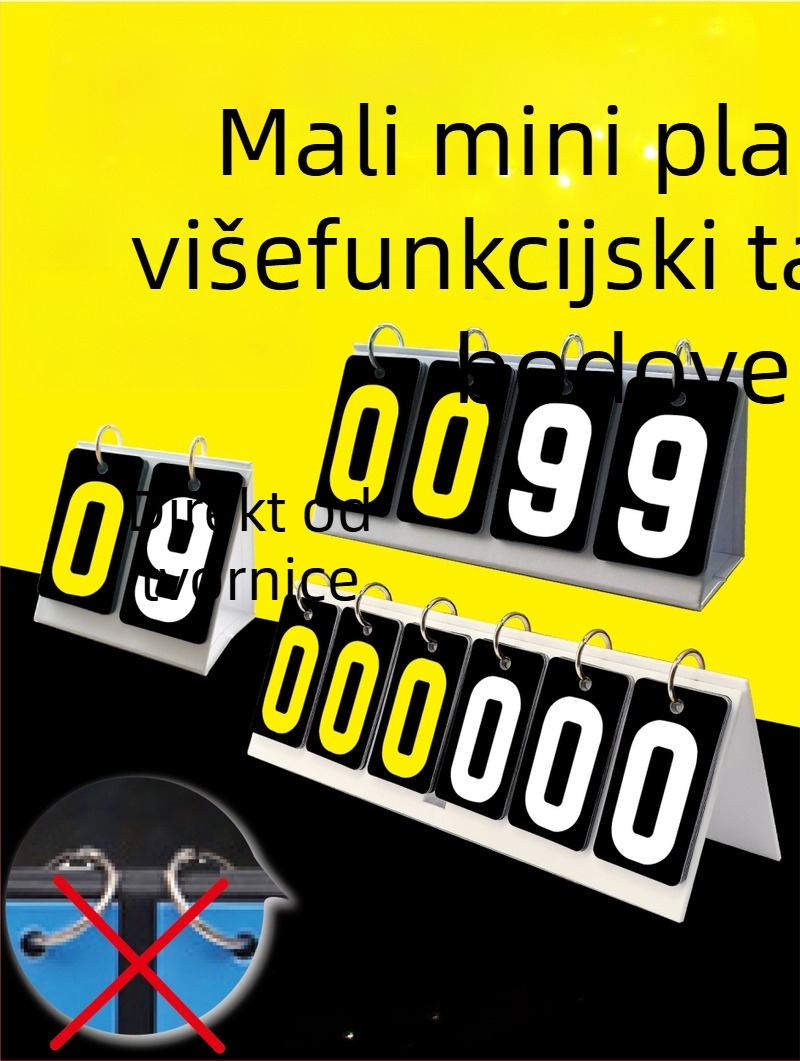 Tablica rezultata - PVC materijal; prilagodljivo; pogodno za stolni tenis i bilijar; Jade valley marka