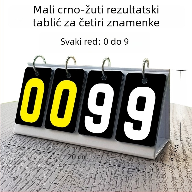 Tablica rezultata - PVC materijal; prilagodljivo; pogodno za stolni tenis i bilijar; Jade valley marka