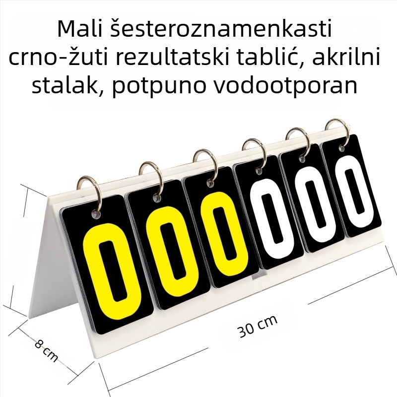 Tablica rezultata - PVC materijal; prilagodljivo; pogodno za stolni tenis i bilijar; Jade valley marka