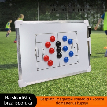 Neli magnetska nogometna taktička ploča od aluminijske legure, zidna ploča za trening, s mogućnošću prilagodbe