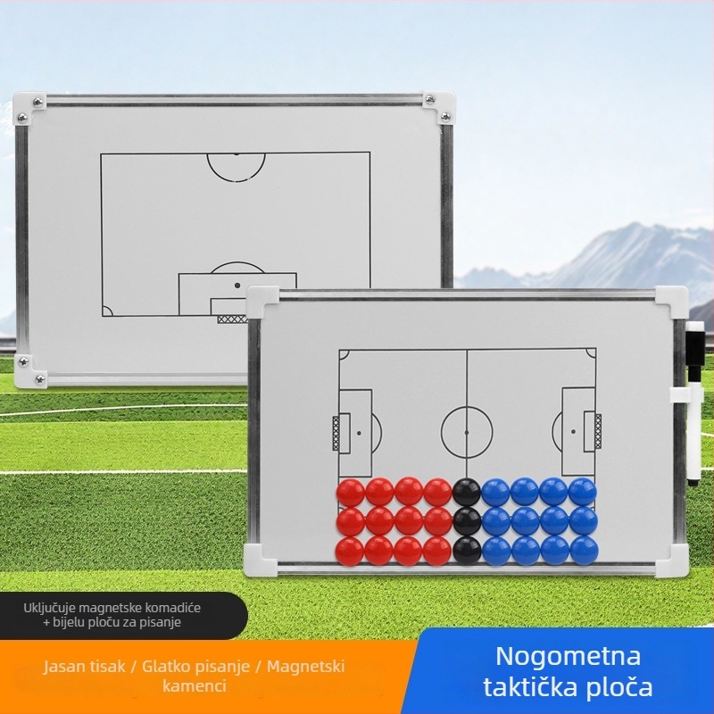 Neli magnetska nogometna taktička ploča od aluminijske legure, zidna ploča za trening, s mogućnošću prilagodbe