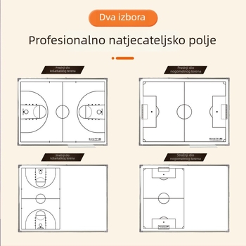 Taktička ploča s magnetskim za košarku i nogomet sa stalkom, dvostrana, sklopiva, aluminijski okvir, kod zjszsb-001