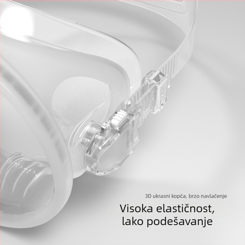 Integrirana anti-fog maska za ronjenje i šnorkanje, velika maska, vodootporna i nepropusna; silikon, kaljeno staklo i polikarbonat