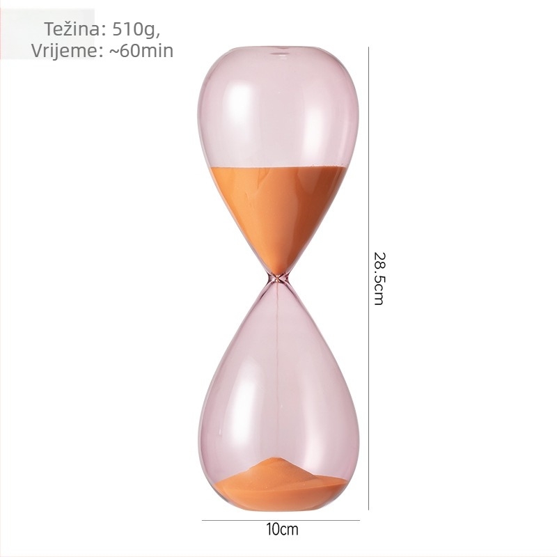 Sat s borosilikatnim staklom, ručno puhan, Xin lai, viseća dekorativna ukras, mjerenje vremena 15/30/60 minuta