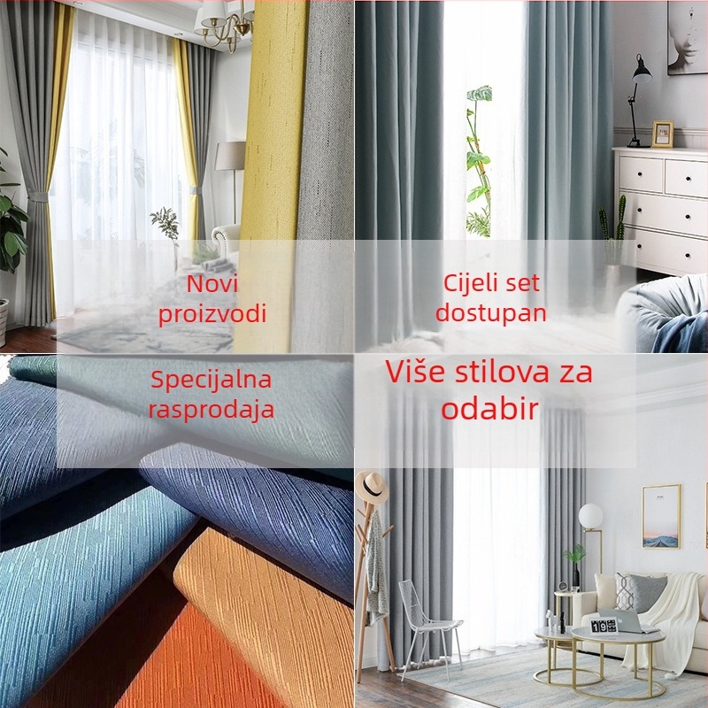 Konopna tkanina za blackout zavjese, nordijski stil, visoko zatamnjenje 70–90%, jednofarbna, moderni minimalistički stil, Proces 4425028