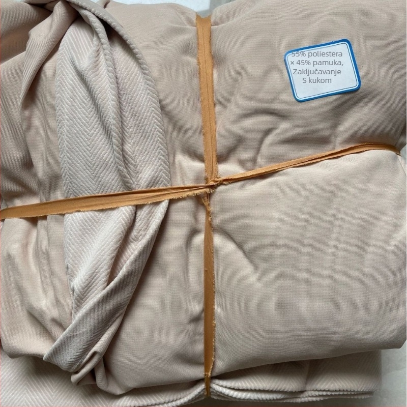 Konopna tkanina za blackout zavjese, nordijski stil, visoko zatamnjenje 70–90%, jednofarbna, moderni minimalistički stil, Proces 4425028