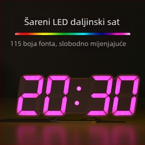Budilica Li&Tai, LED brojčani prikaz, termometar, vječni kalendar, odbrojavanje, mjerenje vlage