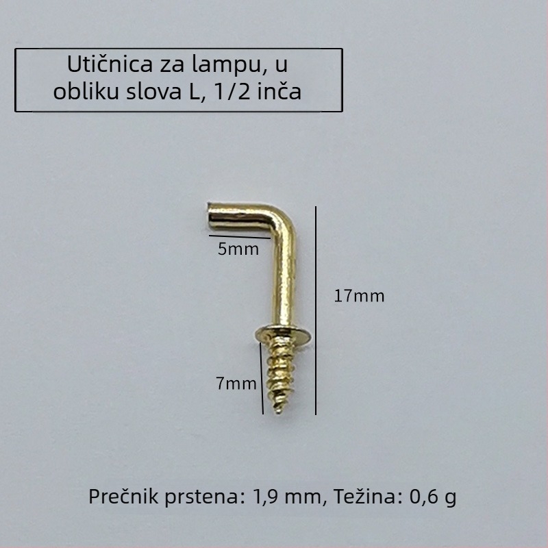 Kuka Cup hook s proširenim vijkom — legura, moderni minimalistički stil, za odjeću i šešire
