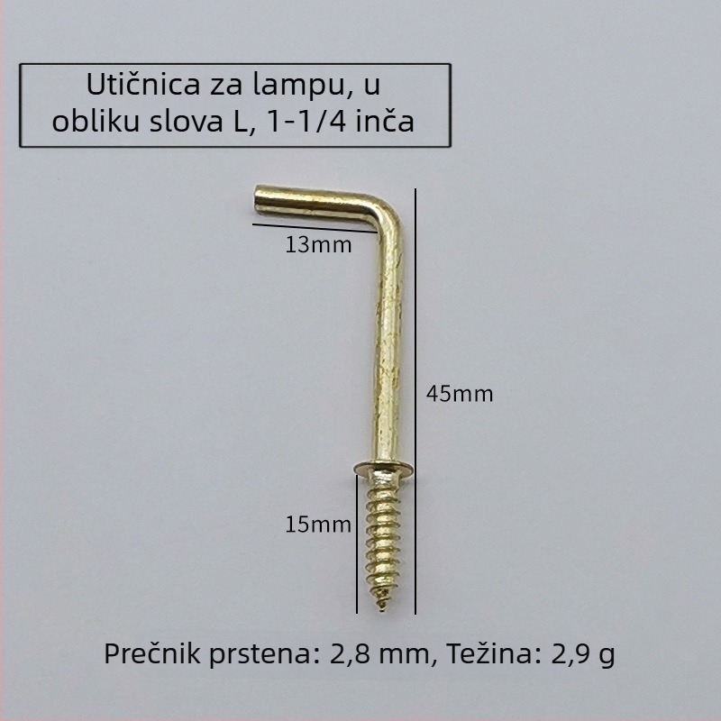 Kuka Cup hook s proširenim vijkom — legura, moderni minimalistički stil, za odjeću i šešire