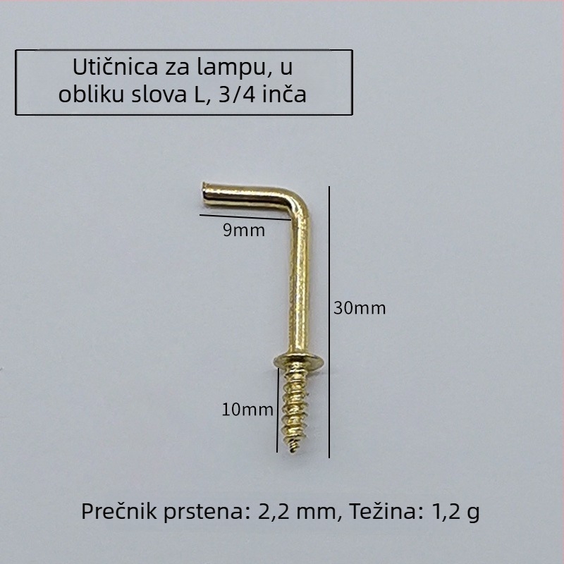 Kuka Cup hook s proširenim vijkom — legura, moderni minimalistički stil, za odjeću i šešire