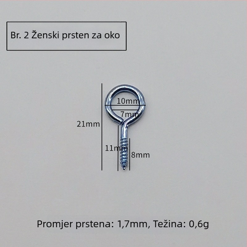 Kuka Cup hook s proširenim vijkom — legura, moderni minimalistički stil, za odjeću i šešire