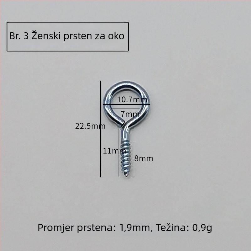 Kuka Cup hook s proširenim vijkom — legura, moderni minimalistički stil, za odjeću i šešire