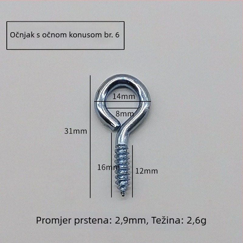 Kuka Cup hook s proširenim vijkom — legura, moderni minimalistički stil, za odjeću i šešire