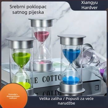 Mini pješčani štoper za pranje zuba djece, staklo, ručno izrađeno, moderni minimalistički dizajn, otpornost na padove