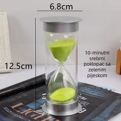 Mini pješčani štoper za pranje zuba djece, staklo, ručno izrađeno, moderni minimalistički dizajn, otpornost na padove