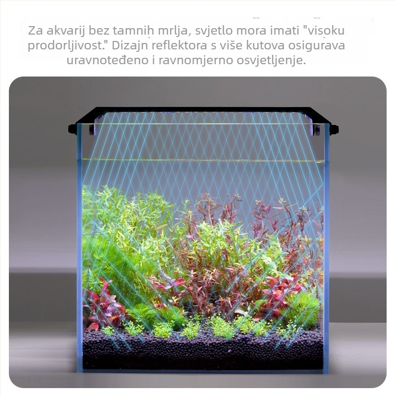 Yee PVC LED Rasvjeta za akvarij za vodene biljke, 6W, 1 kg, dopunsko osvjetljenje