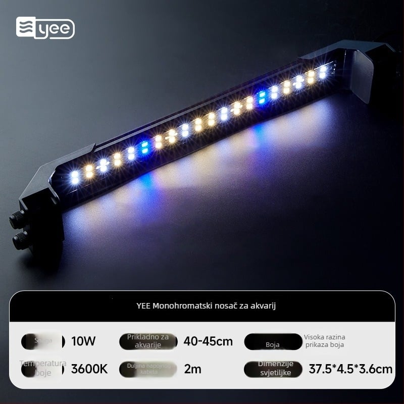Yee PVC LED Rasvjeta za akvarij za vodene biljke, 6W, 1 kg, dopunsko osvjetljenje