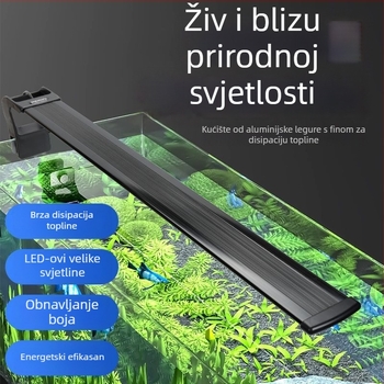 LED klip-on vodootporno svjetlo za akvarij – namijenjeno guppyju, svjetlo za rast algi
