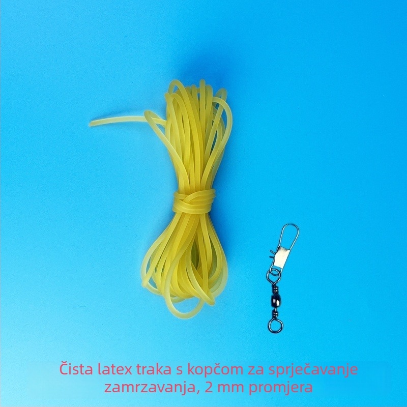 Teniski elastični užad, promjer 2 mm, čvrst lateks, visoka elastičnost, duljine 4/6/8 m