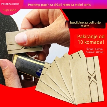 Šmirgl papir za rekete za stolni tenis – brušenje ruba i Tiger Mouth, DIY alat, 10 komada