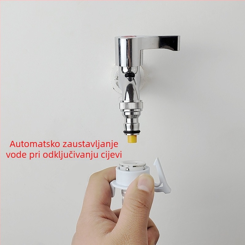 Adapter za dovod vode perilice, izrađen od čistog bakra, 4-uzlazna veza, keramički disk ventil, montaža ključem, model 985