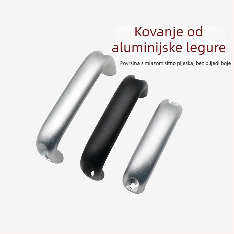 Drška za ormarić, od aluminijske legure, ovalnog oblika, oksidirana površina, model C-UADL-152