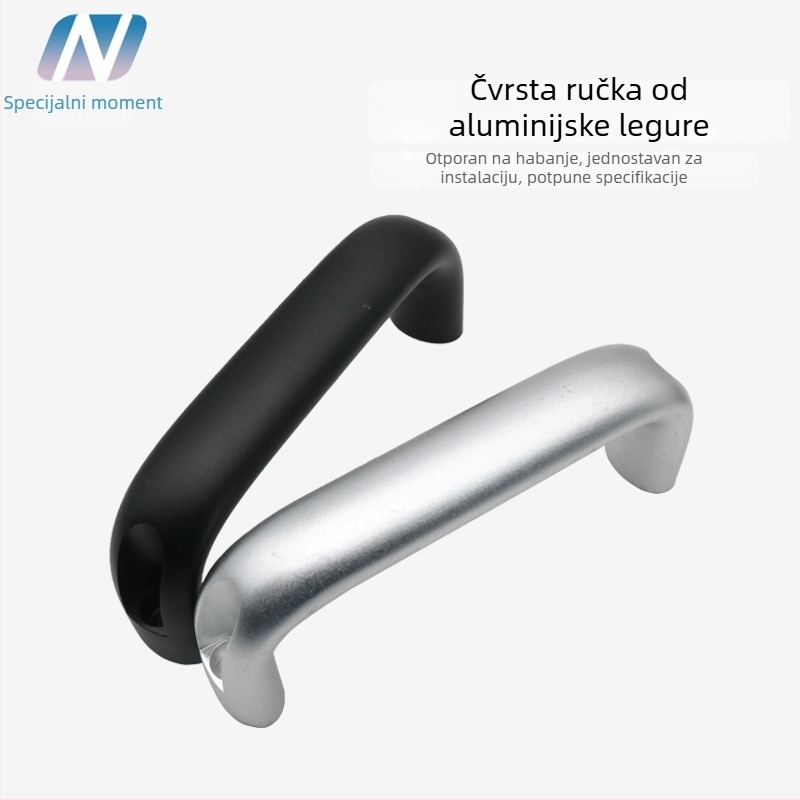 Drška za ormarić, od aluminijske legure, ovalnog oblika, oksidirana površina, model C-UADL-152