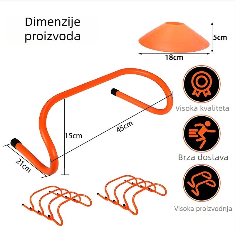 Stalak za preponu za školsko atletiku – PVC oprema za trening, prilagodljiva, privatna marka Crown