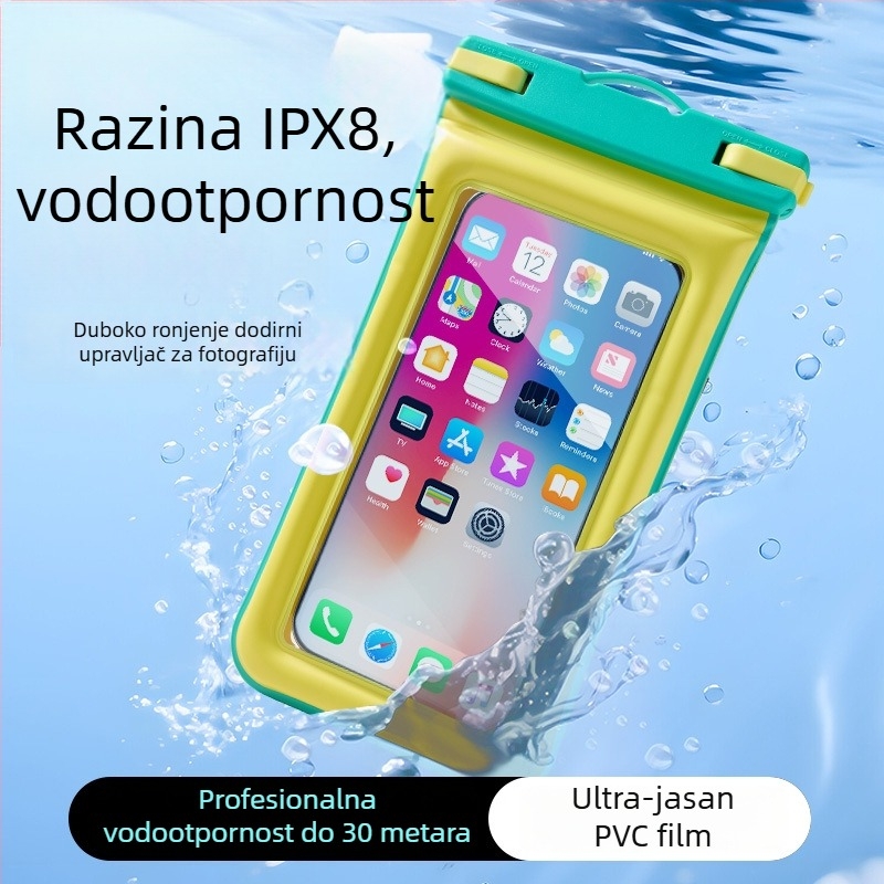 ERGR PVC vodootporna torbica za telefon – kompatibilna s dodirnim zaslonom, 3L kapacitet, unisex, za rekreaciju, ronjenje, plažu i fotografiju