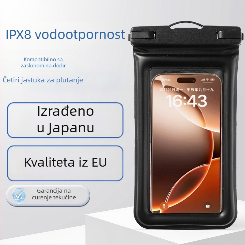ERGR PVC vodootporna torbica za telefon – kompatibilna s dodirnim zaslonom, 3L kapacitet, unisex, za rekreaciju, ronjenje, plažu i fotografiju