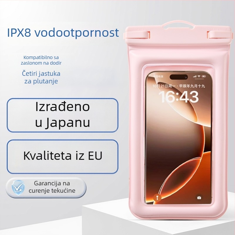ERGR PVC vodootporna torbica za telefon – kompatibilna s dodirnim zaslonom, 3L kapacitet, unisex, za rekreaciju, ronjenje, plažu i fotografiju