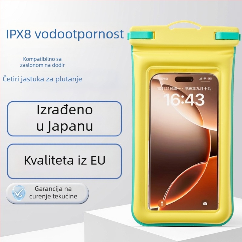 ERGR PVC vodootporna torbica za telefon – kompatibilna s dodirnim zaslonom, 3L kapacitet, unisex, za rekreaciju, ronjenje, plažu i fotografiju