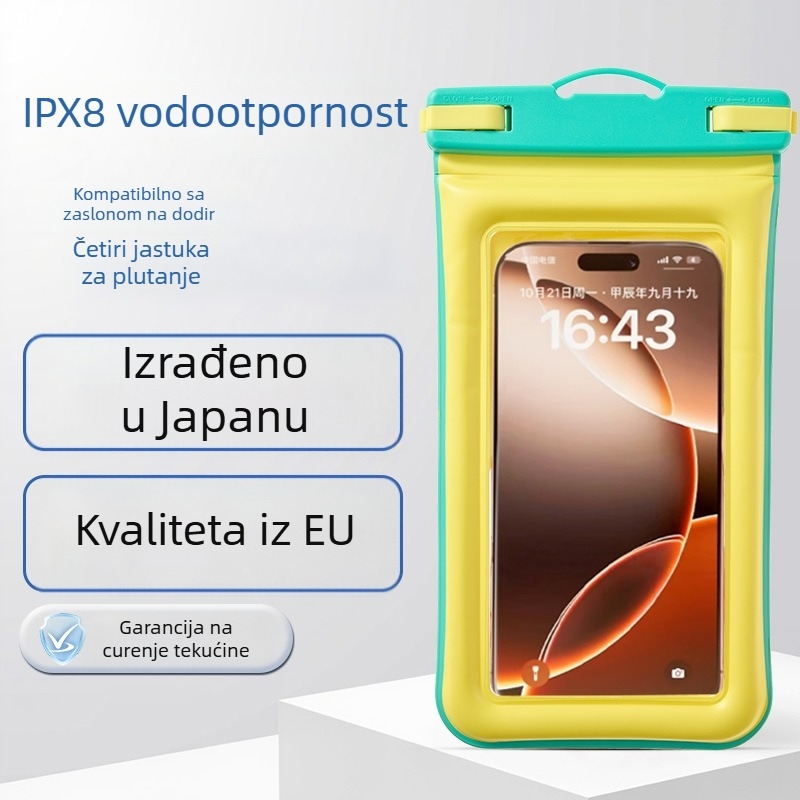 ERGR PVC vodootporna torbica za telefon – kompatibilna s dodirnim zaslonom, 3L kapacitet, unisex, za rekreaciju, ronjenje, plažu i fotografiju