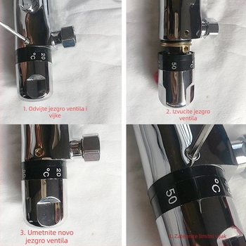 FX01 Čep ventila za slavinu s konstantnom temperaturom, inteligentan, voda, 180° okret, max 90°C