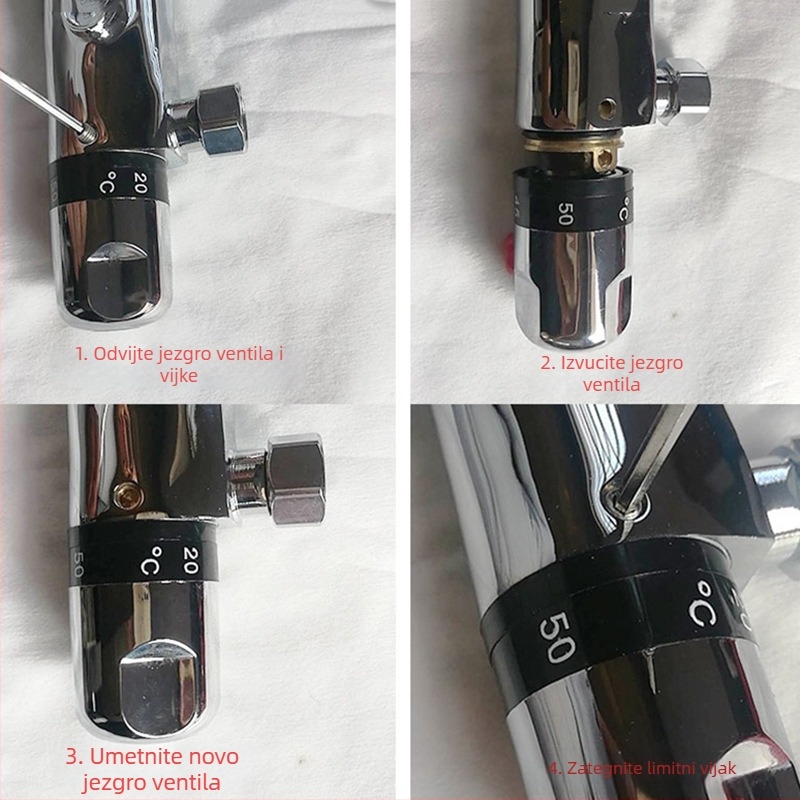 FX01 Čep ventila za slavinu s konstantnom temperaturom, inteligentan, voda, 180° okret, max 90°C