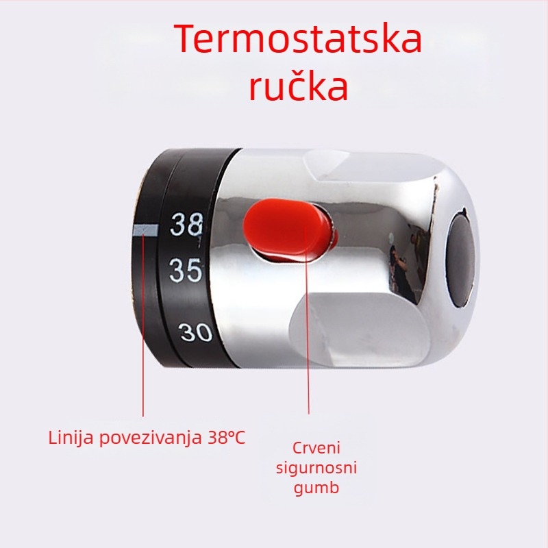 FX01 Čep ventila za slavinu s konstantnom temperaturom, inteligentan, voda, 180° okret, max 90°C
