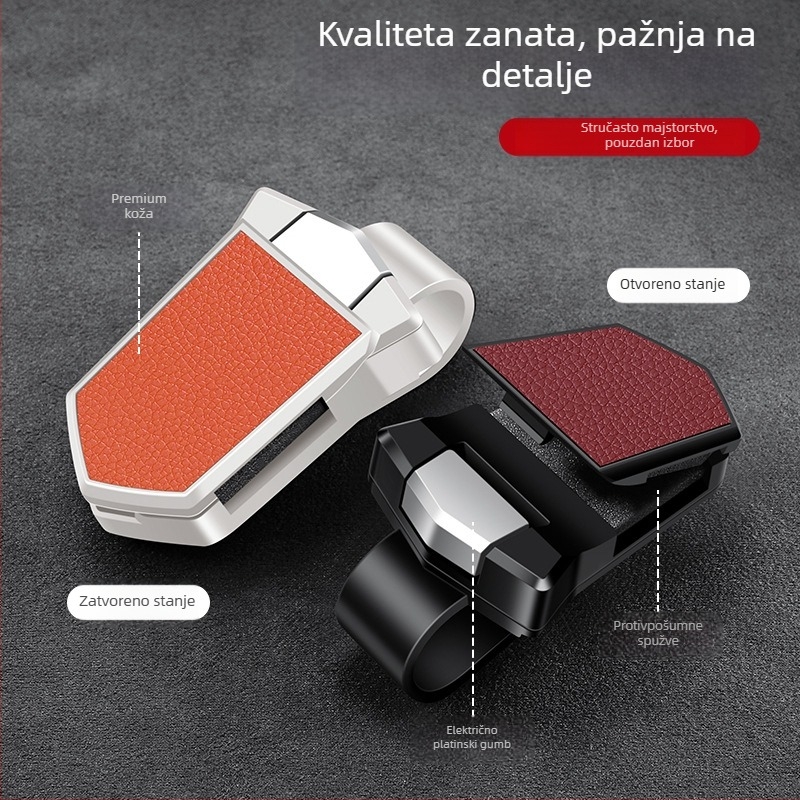 Klip za naočale za automobil od PU kože - višenamjenski držač za sunčane naočale u unutrašnjosti automobila, mogućnost prilagođavanja