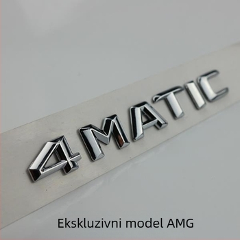 4Matic Emblem za Mercedes-Benz – ABS Materijal, auto naljepnica, Ning Zhi marka, kompatibilni modeli: C, E, S klasa, CLA, GLC, GLA, GLE