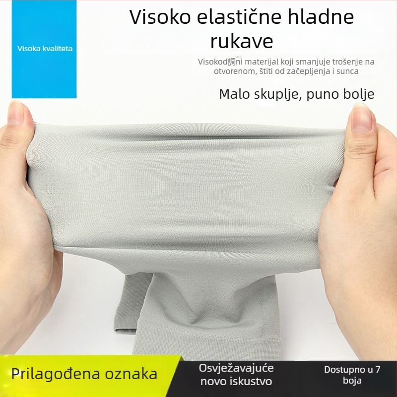 UV zaštitni rukav za ruku s osvježavajućim osjećajem, vanjska upotreba, unisex; tkanina Nylon 80–90%; Spandex/Lycra; gustoća tkanine 28–34 g; dizajn za prste