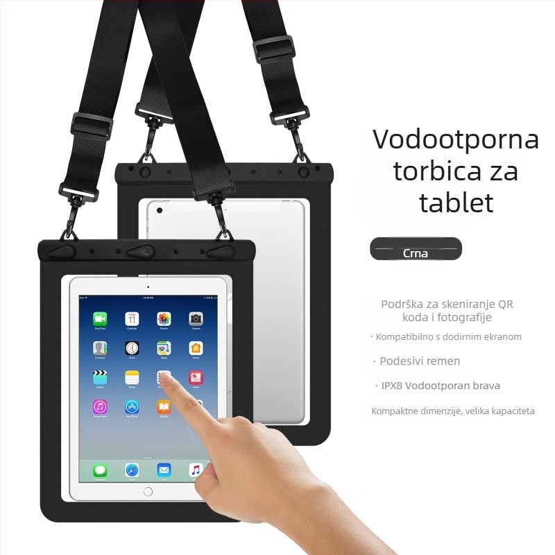 Vodootporna torba za tablet PC za vanjske aktivnosti — PVC+ABS, vodootporna tkanina, debljina PVC 30C, prilagodba i tisk logotipa