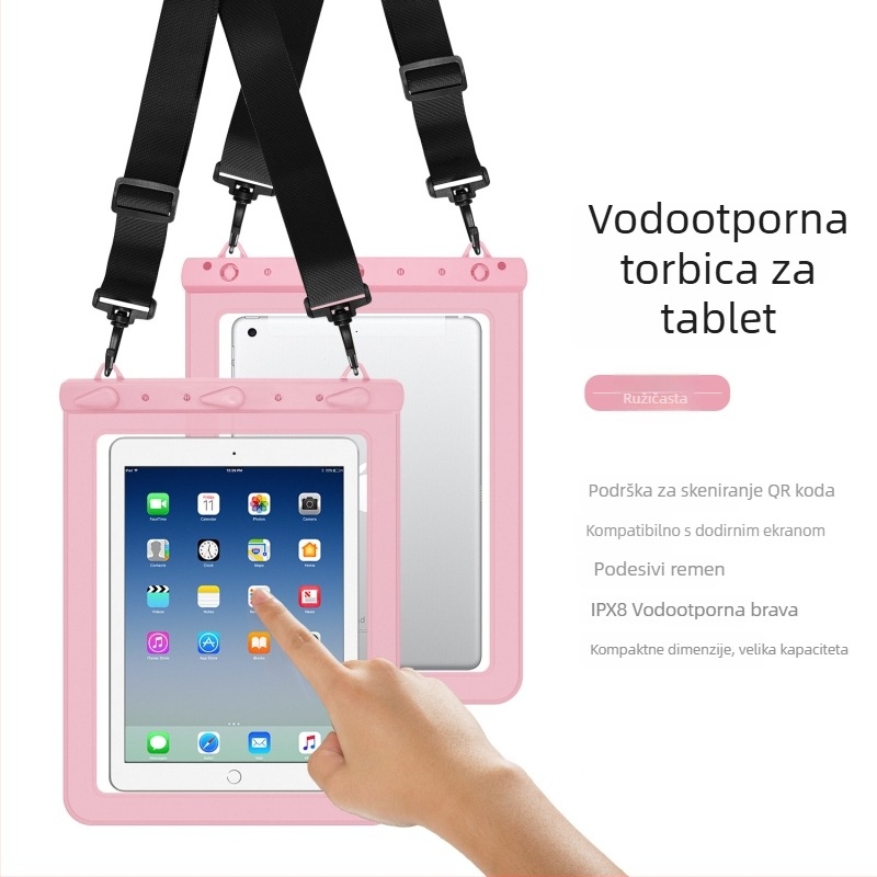 Vodootporna torba za tablet PC za vanjske aktivnosti — PVC+ABS, vodootporna tkanina, debljina PVC 30C, prilagodba i tisk logotipa